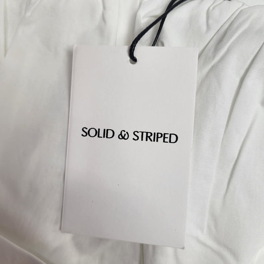 SOLID AND STRIPED The Ivy Top Bubble Crop Sz XS Optic White SU26R2393SPOW