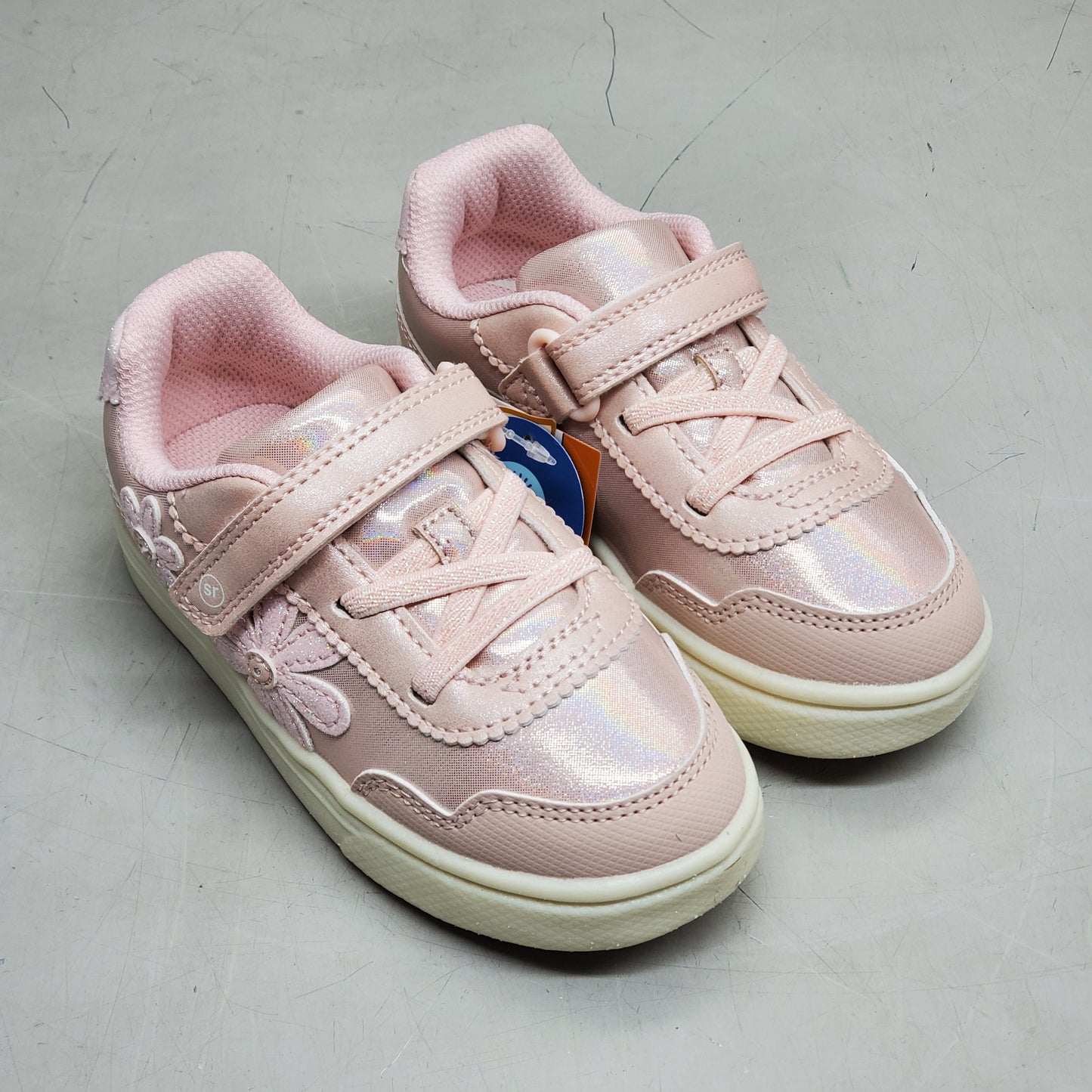 STRIDE RITE SR Lighted Bloom Sneaker Shoes Toddler SZ 8M Blush BG044102