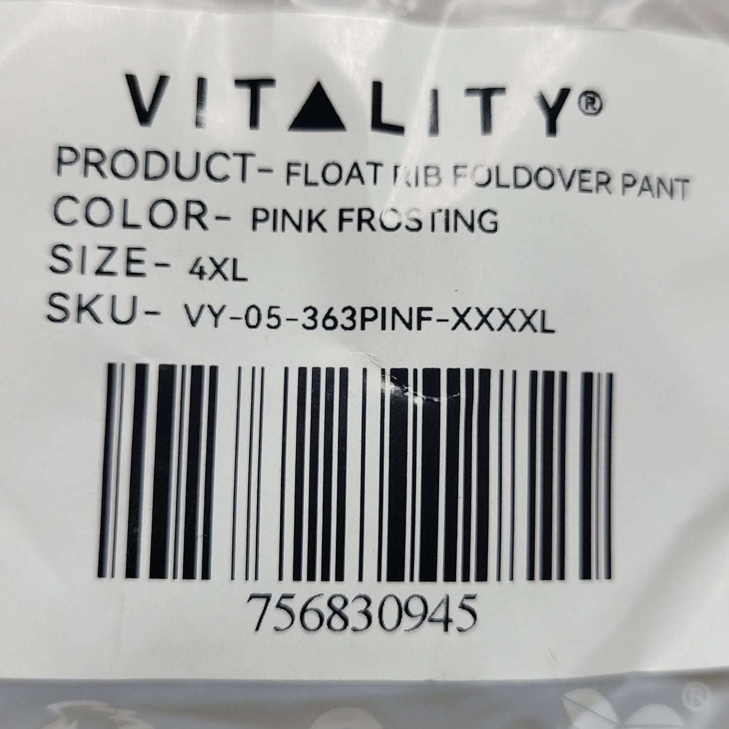 SOLID AND STRIPED Float Rib Foldover Pant Women's Sz 4XL Pink Frosting
