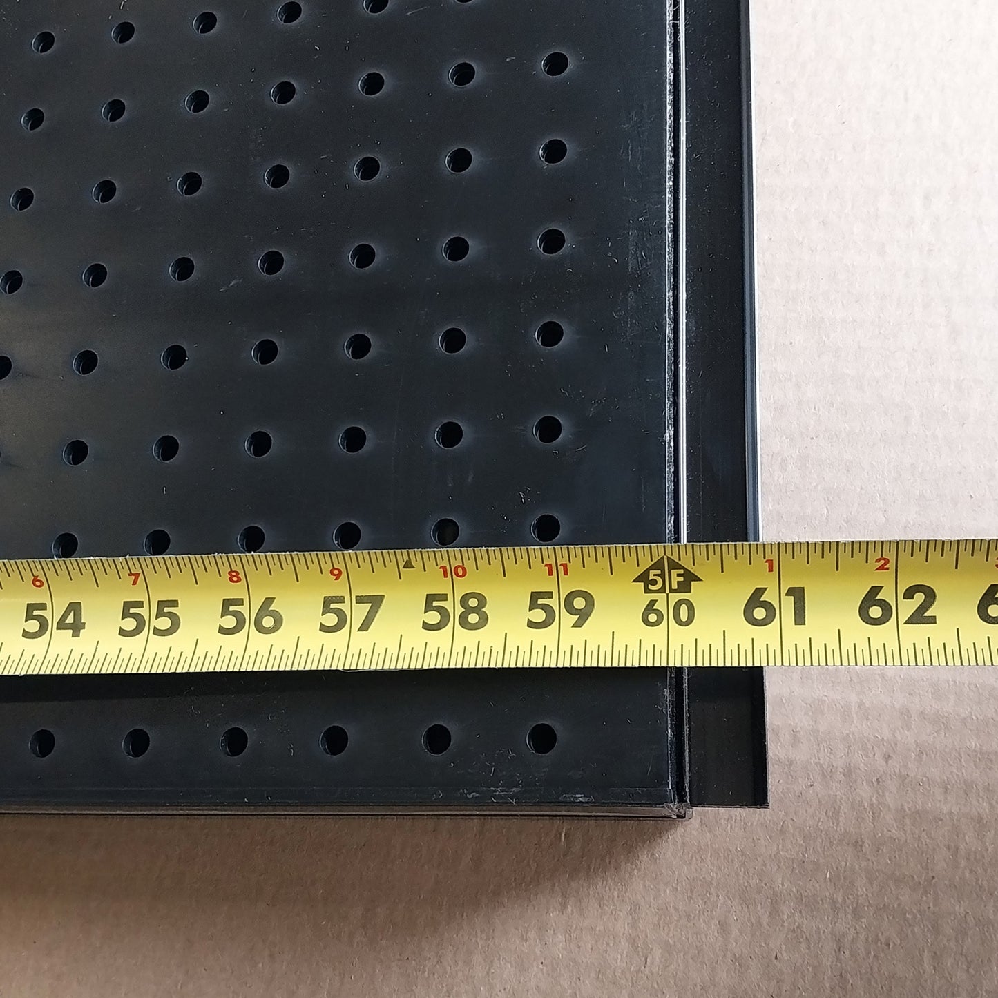 AZAR Black 2 Sided Pegboard Spinner Top 16"x60"x2"