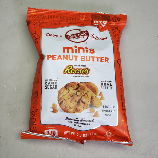 ZA@ MANNON SPECIALTY FOODS (24 Pack) Minis Peanut Butter Reeses Cookies 2.7 oz 3803