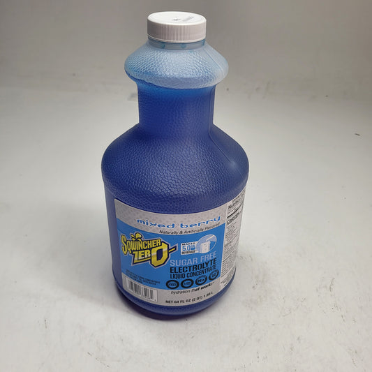 SQWINCHER (3 PACK) Sugar Free Electrolyte Liquid Concentrate Mixed Berry 64 oz