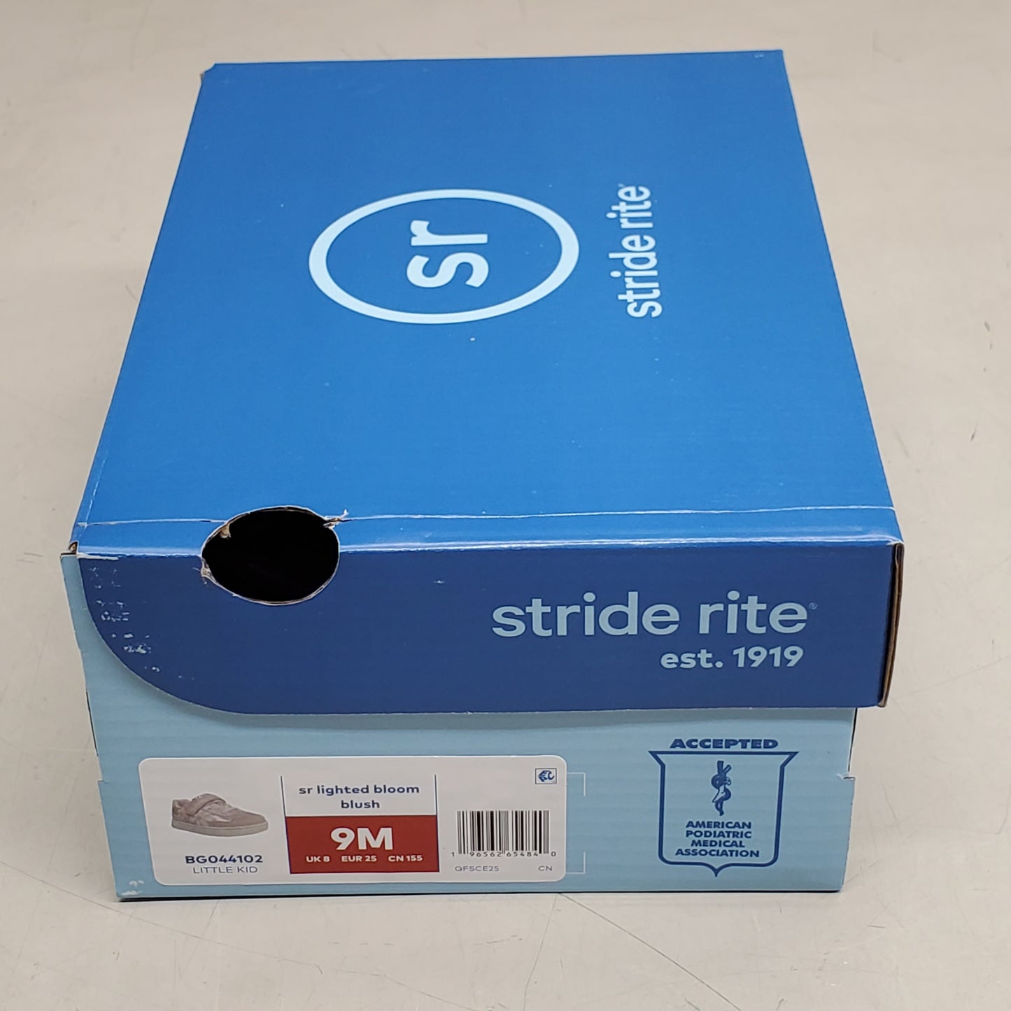 STRIDE RITE SR Lighted Bloom Sneaker Shoes Toddler SZ 9M Blush BG044102