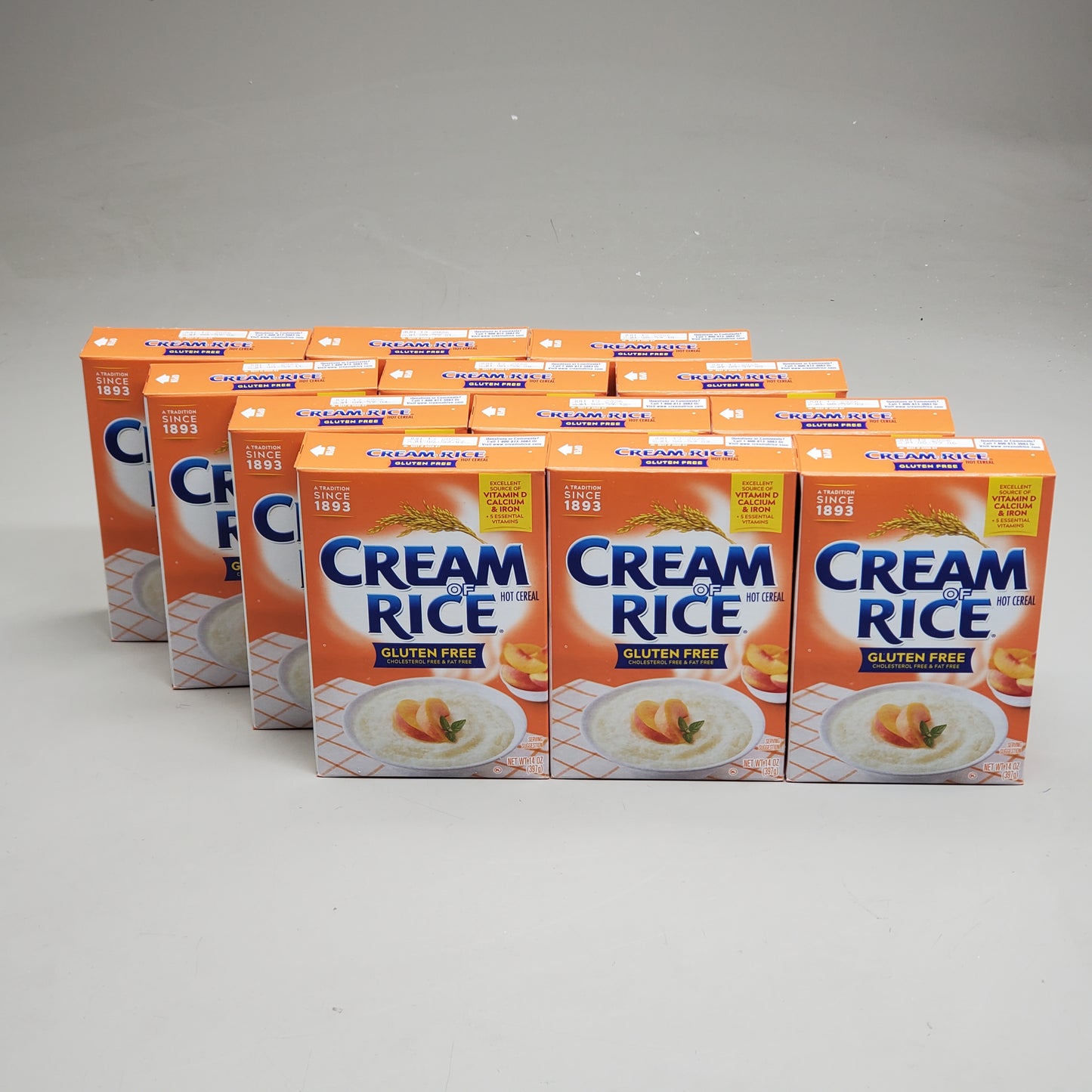 B&G FOODS (12 Pack) Cream Of Rice Hot Cereal Gluten Free 14 oz 80100698 BB 6/26