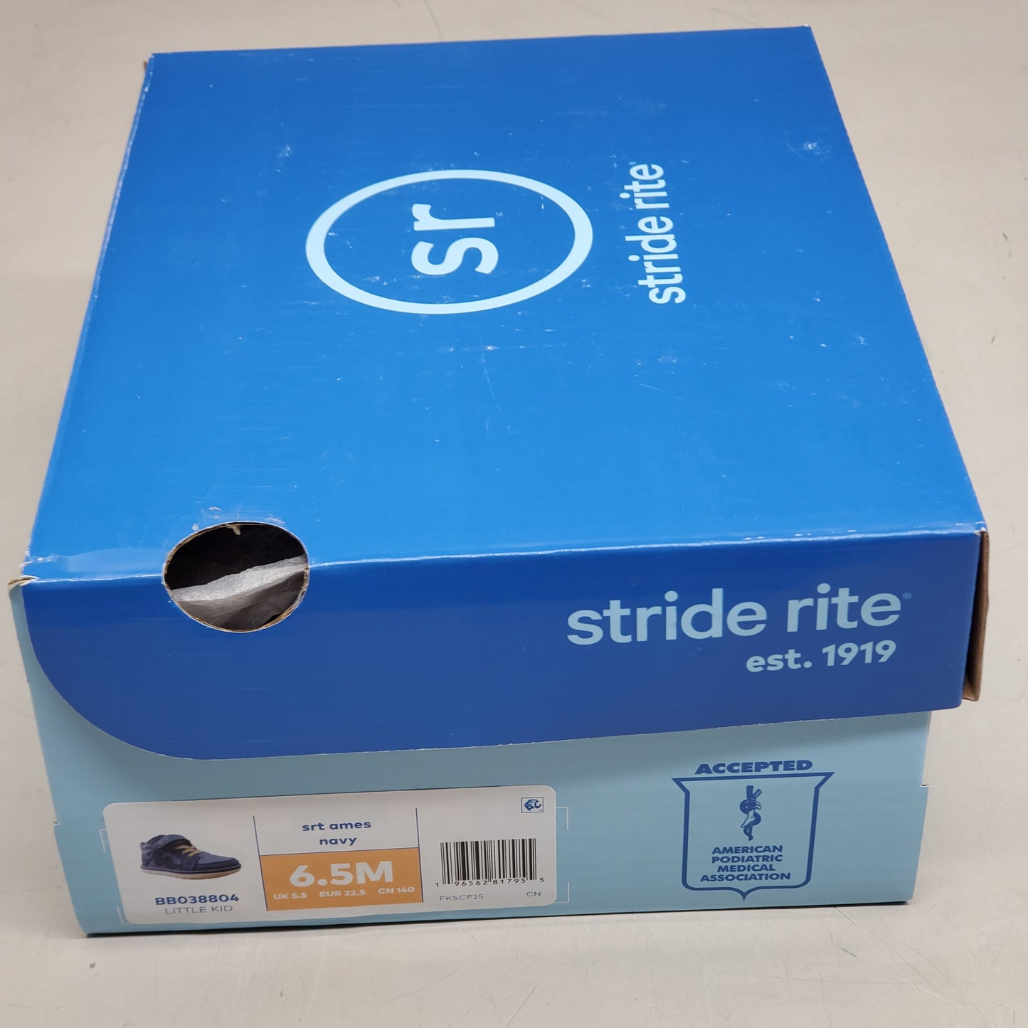 STRIDE RITE SRT Ames Sneaker Shoes Toddler SZ 6.5M Navy BB038804