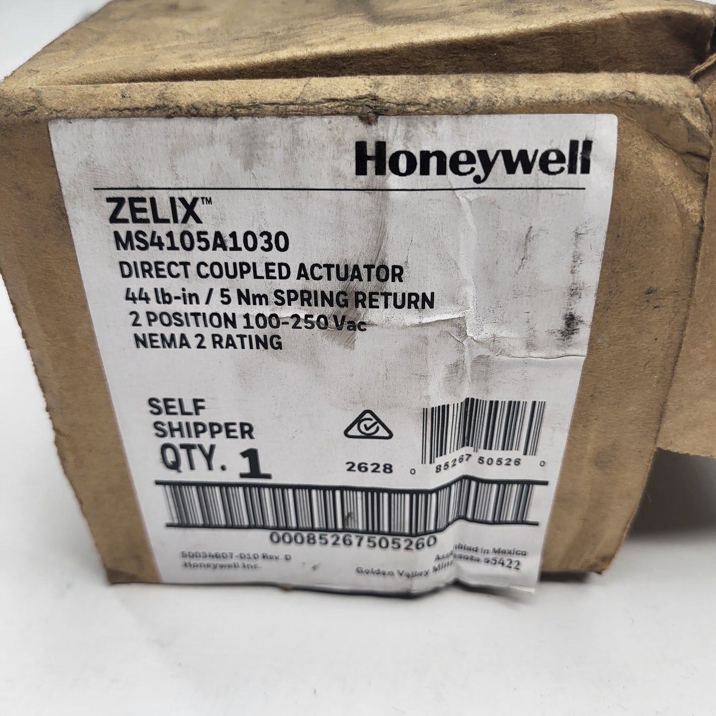 HONEYWELL Zelix Direct Coupled Actuator 2 Positions MS4105A1030