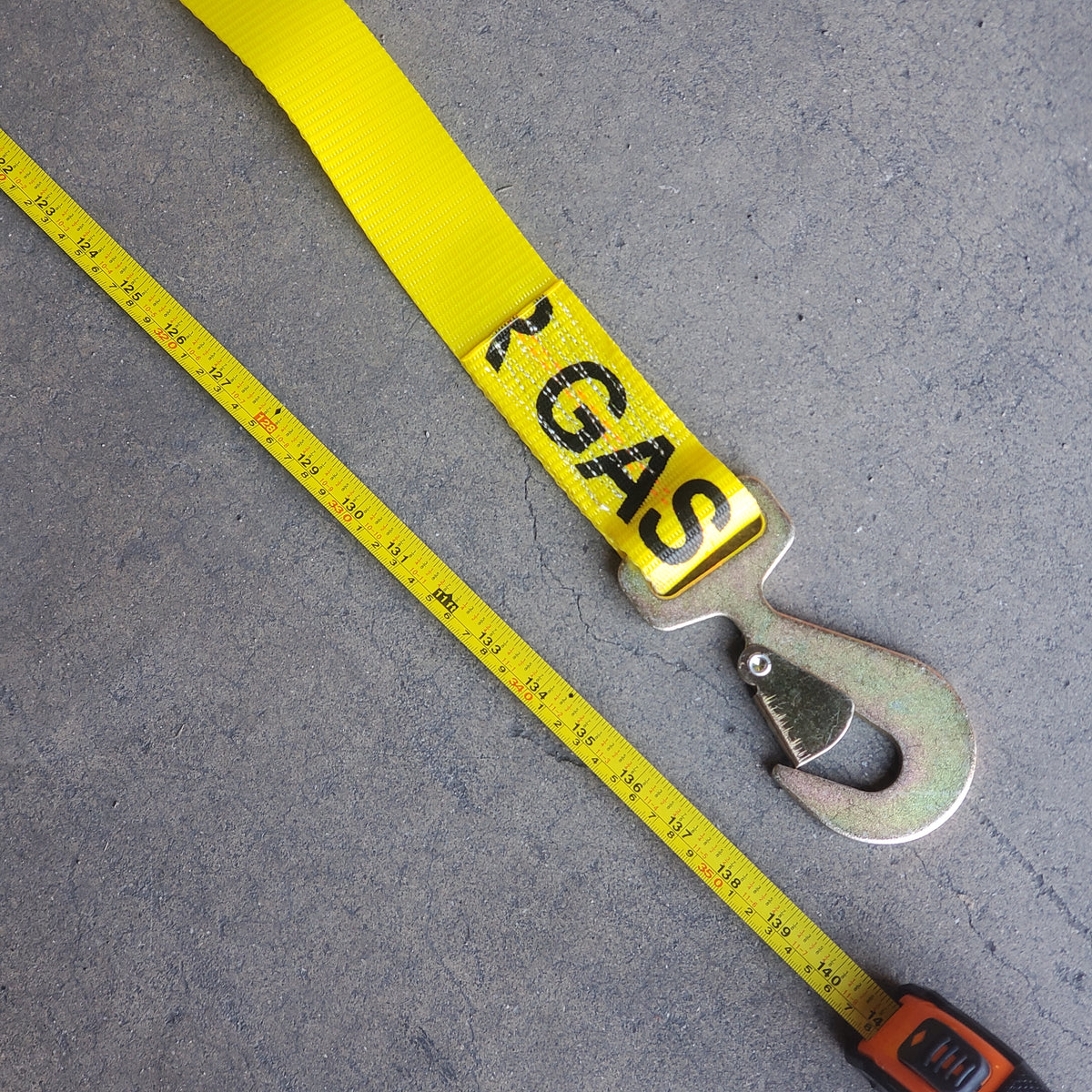 LWH 2PK Ratchet Strap Heavy Duty Towing Straps Yellow 2"x11'
