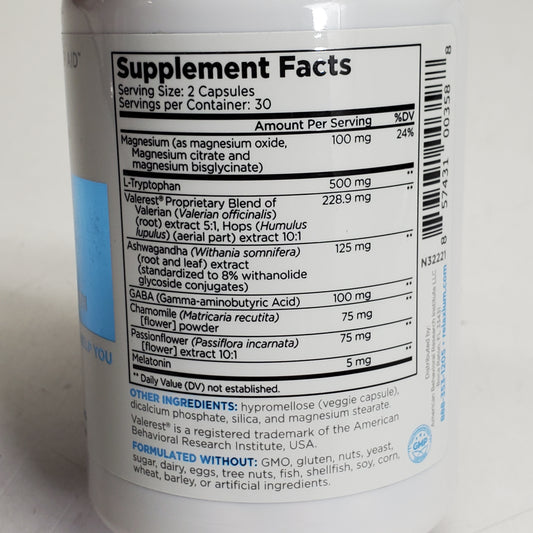 RELAXIUM Sleep Aid Professional Strength Melatonin 5mg 60 Capsules BB 10/27