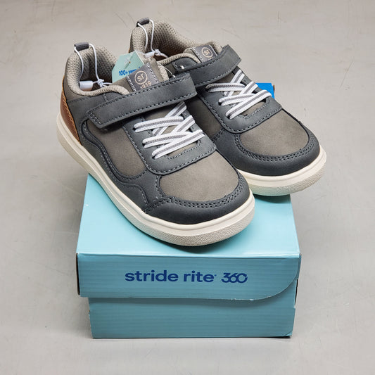 STRIDE RITE 360 Nate Dress Sneaker Shoes Kids SZ 10M Grey KB032101