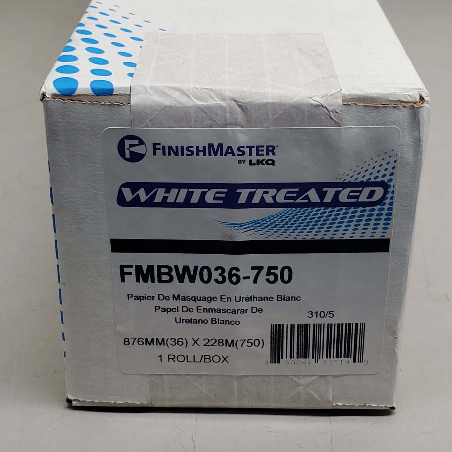 FINISHMASTER LKQ White Treated Premium Masking Roll for Refinish Use 36"x750' FMBW036-750