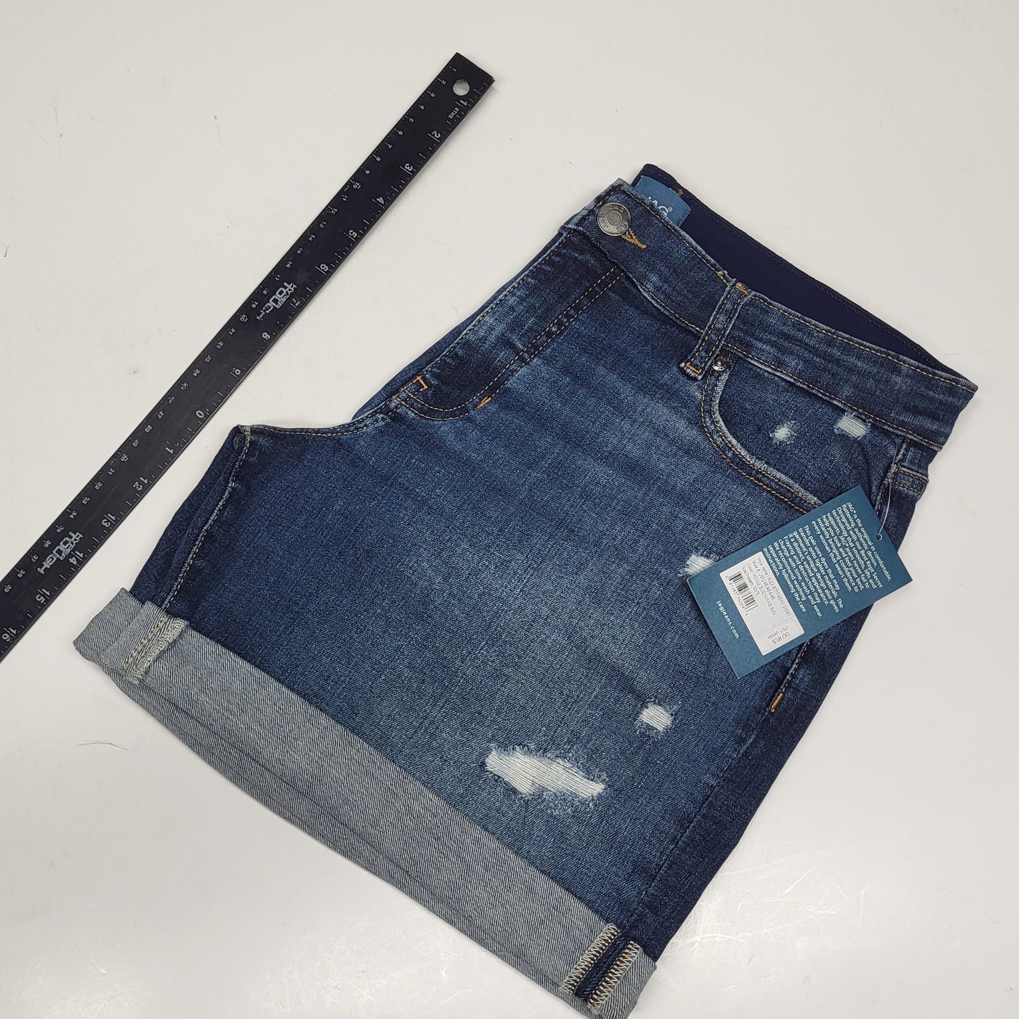 JAG Alex Mid Rise Boyfriend Short Womens Sz 10/5 Voyage Blue J5124EAE446