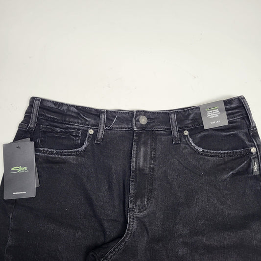 SILVER JEANS CO. Sure Thing Long Short Eco Friendly Sz 32/6.5 Black L28517BOA528