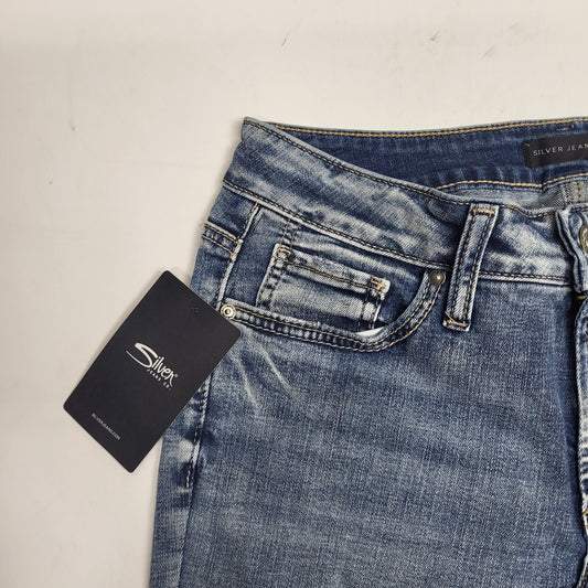 SILVER JEANS CO. Suki Curvy Fit Mid Rise Bootcut 34/33 Light Indigo L93719EDK261