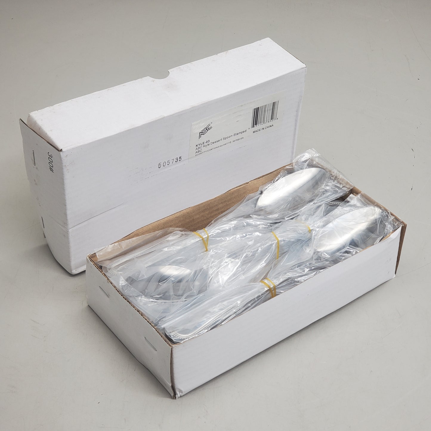 ABC (36 Pack) Kyle Dessert Spoons Stamped 7" Stainless KYLE-03