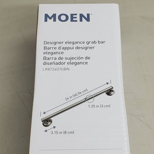 MOEN Designer Elegance Grab Bar 24" Brushed Nickel LR8724D1GBN