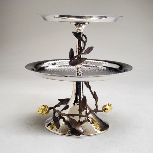 MICHAEL ARAM Pomegranate 2-tier Etagere Decorative Serving Tray 175315