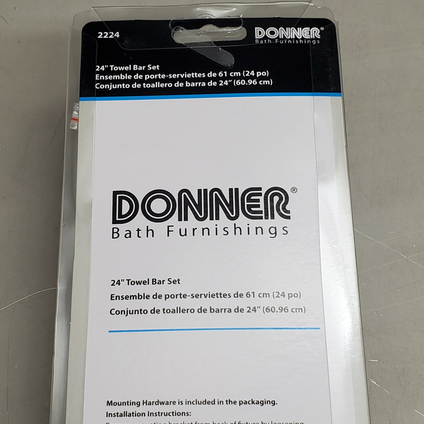 DONNER Contemporary Towel Bar 24" Chrome 2224