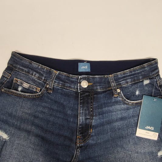 JAG Alex Mid Rise Boyfriend Short Womens Sz 10/5 Voyage Blue J5124EAE446