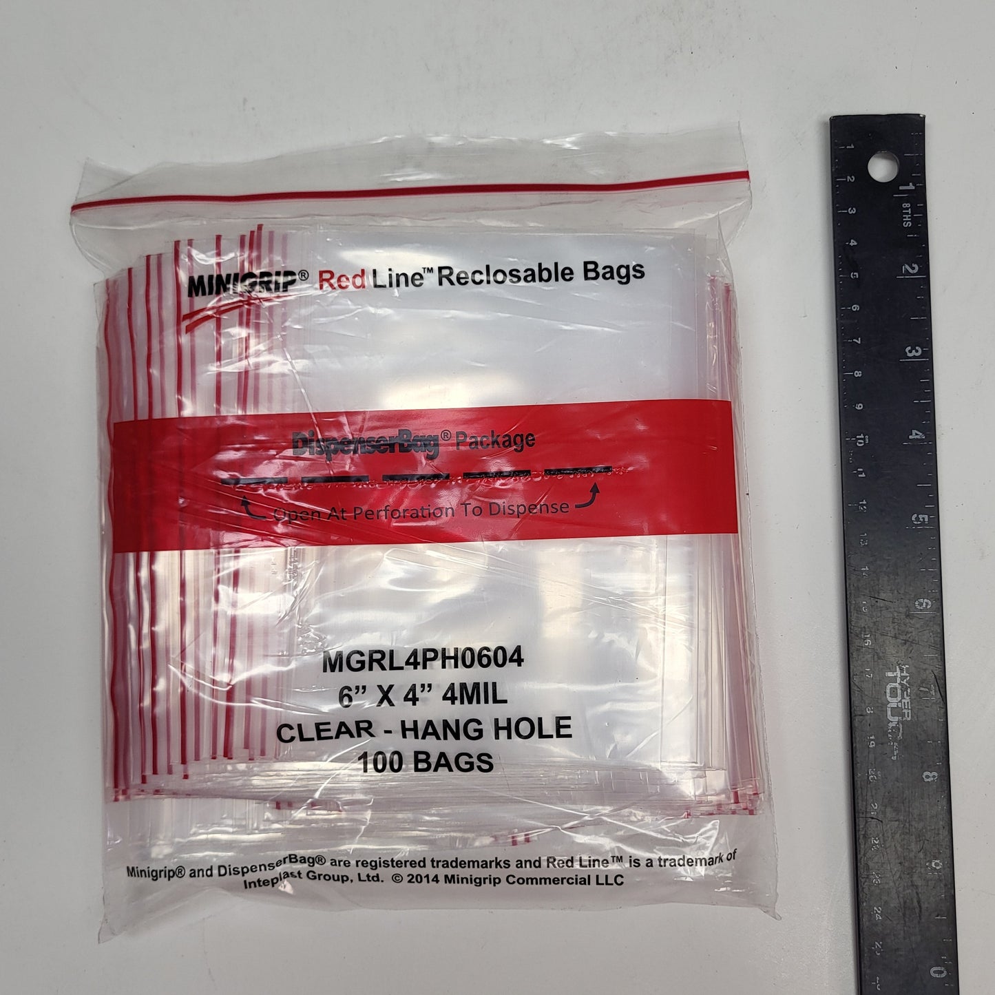 ZA@ MINIGRIP (10 PACK) Dispenser Bag Package Clear 100 Count