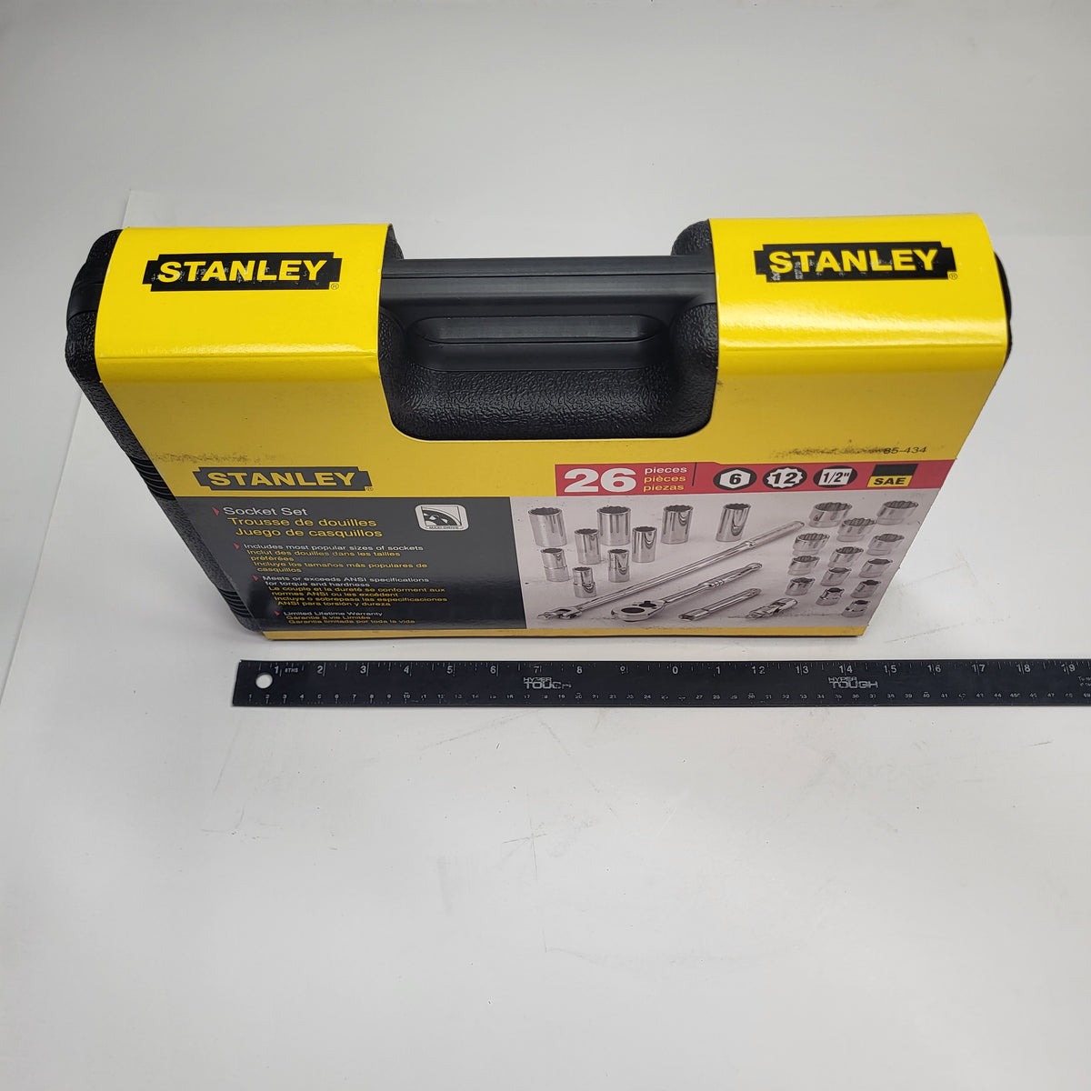 STANLEY High Quality Socket Set Mechanics Tools w/ Case 26 Pieces Black P85-434