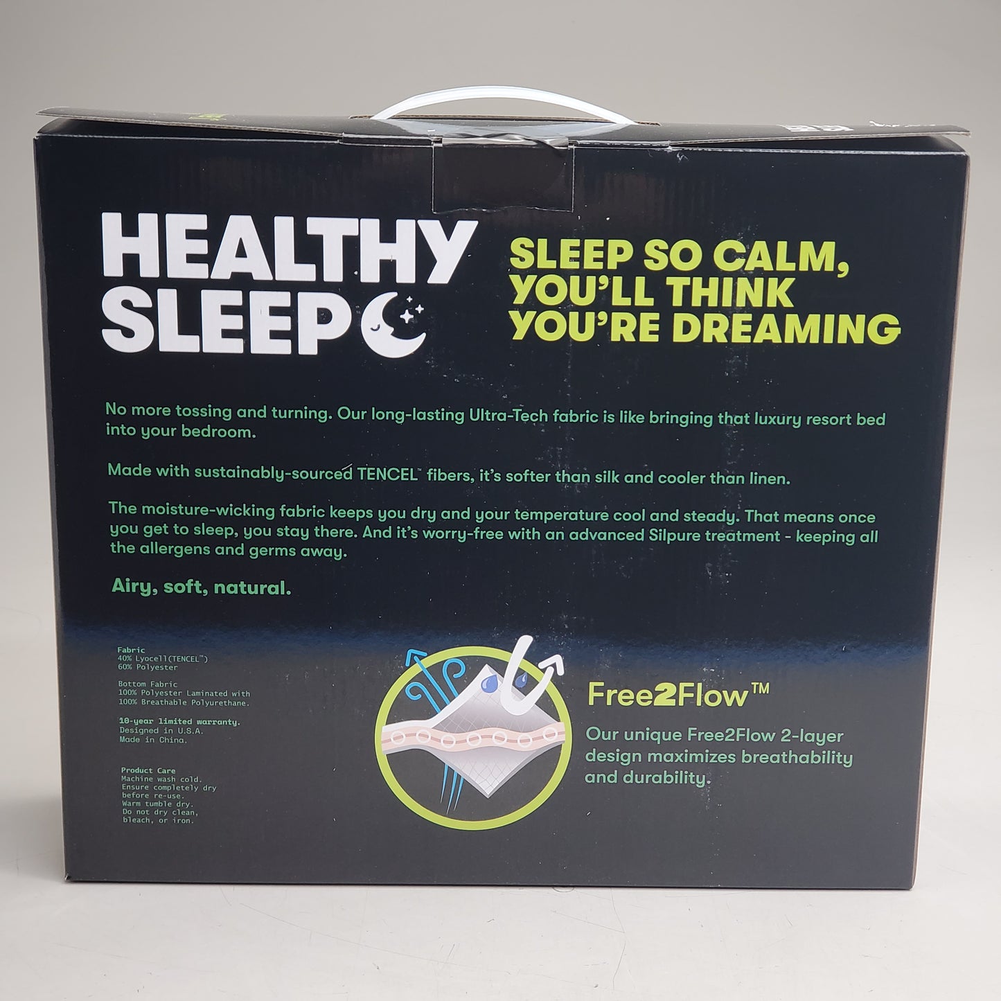 HEALTHY SLEEP Ultra-Tech Tencel Mattress Protector Twin XL White 10-TNCL-03/3X-ULTRATENCL (Copy)