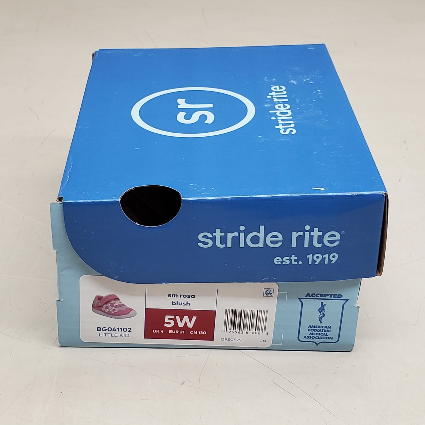 STRIDE RITE SM Rosa Sneaker Shoes Toddler SZ 5W Blush BG041102