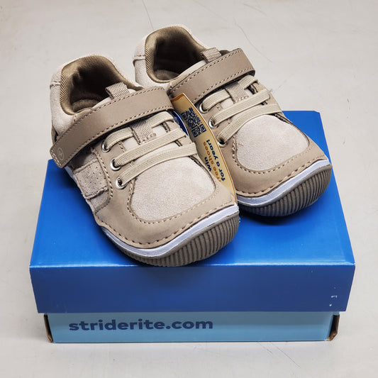STRIDE RITE SRT Wes Sneaker Shoes Toddler SZ 5W Taupe BB006902
