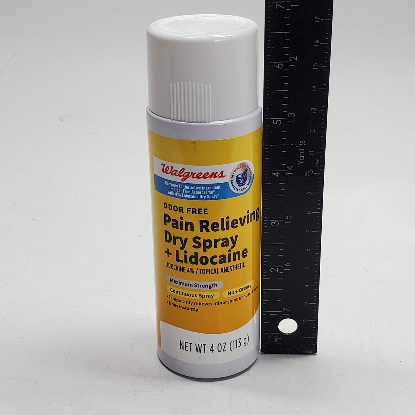 WALGREENS Pain Relieving Dry Spray + Lidocaine Topical Anesthetic 4 OZ BB 01/27