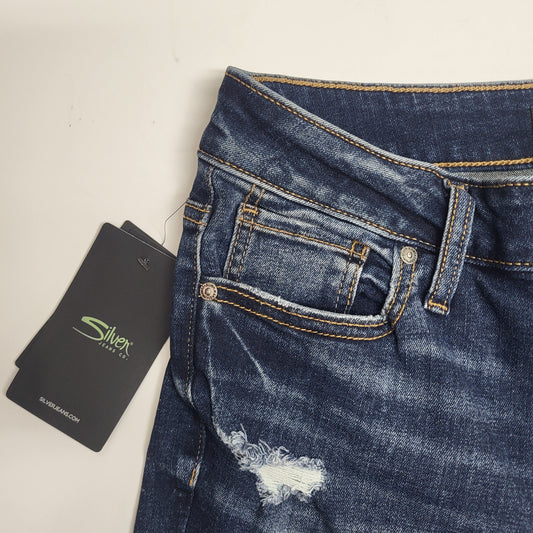 SILVER JEANS CO. Suki Curvy Fit Skinny Leg Eco Friendly Sz 28/27 Indigo