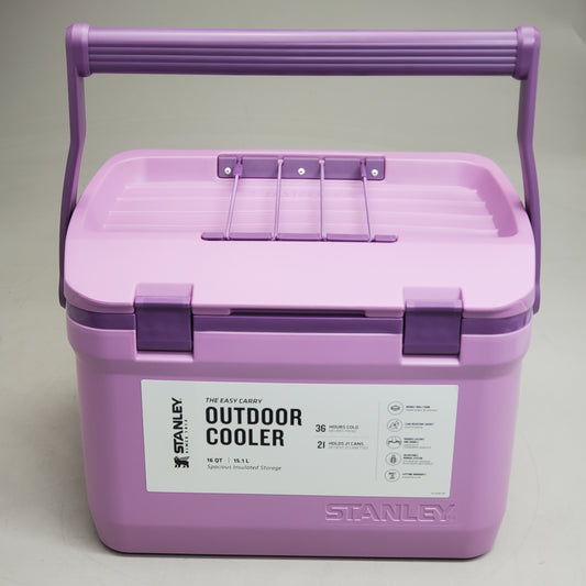 STANLEY Heavy Duty Outdoor Camping Cooler W/ Easy Carry Handle 18 QT Lilac 10-01623-204