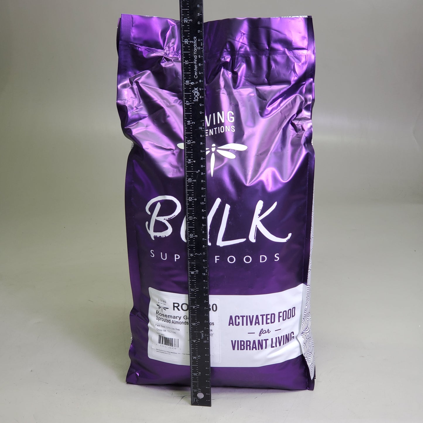 ZA@ LIVING INTENTIONS Sprouted Almonds & Pistachios 15 Lbs Rosemary Garlic BB 09/25 D