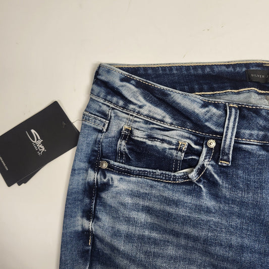 SILVER JEANS CO. Suki Straight Leg Eco Friendly Sz 32/33 Indigo L93413ECF204