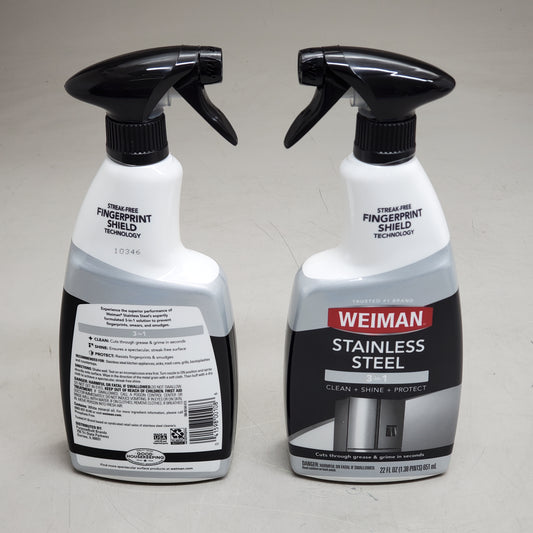 WEIMAN (2 Pack) Stainless Steel 3 in 1 Clean Shine Protect Cleaner 22 fl oz 108A-86154A-0125