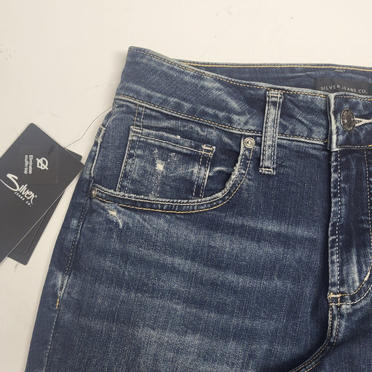 SILVER JEANS CO. Boyfriend Mid Rise Eco Friendly Sz 28/29 Indigo L2710EGX376