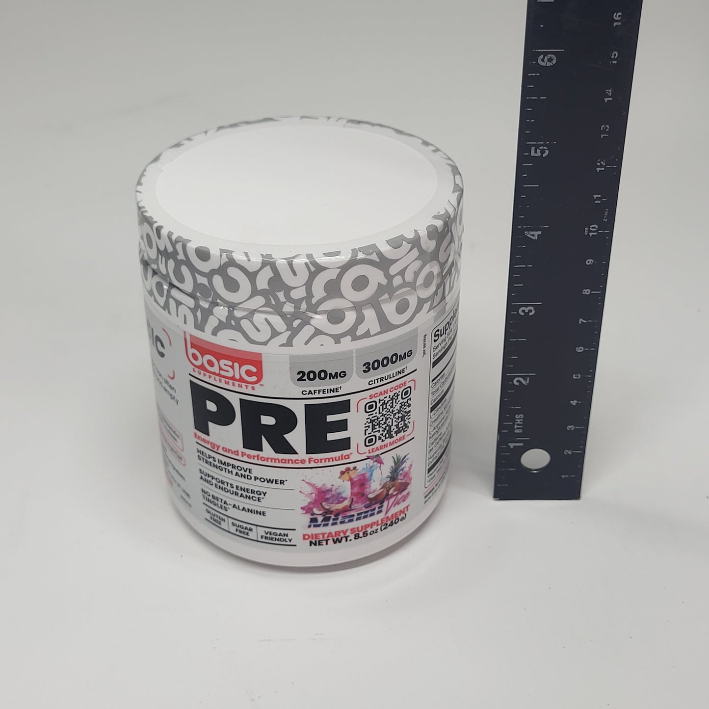 BASIC Creatine Monohydrate Increase Muscle Mass Miami Vice 8.5oz BB 01/27