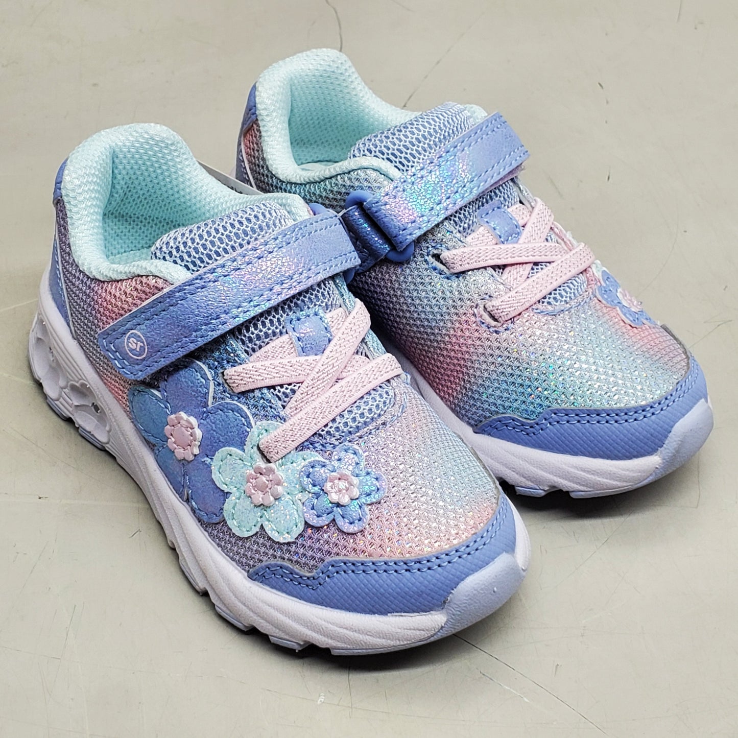 STRIDE RITE SR Lighted Glimmer 2.0 Sneaker Shoes Toddler SZ 10W Blue BG037303