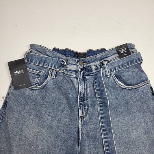 SILVER JEANS CO. Paper Bag Crop High Rise Straight Eco Friendly Sz 33/27 Indigo