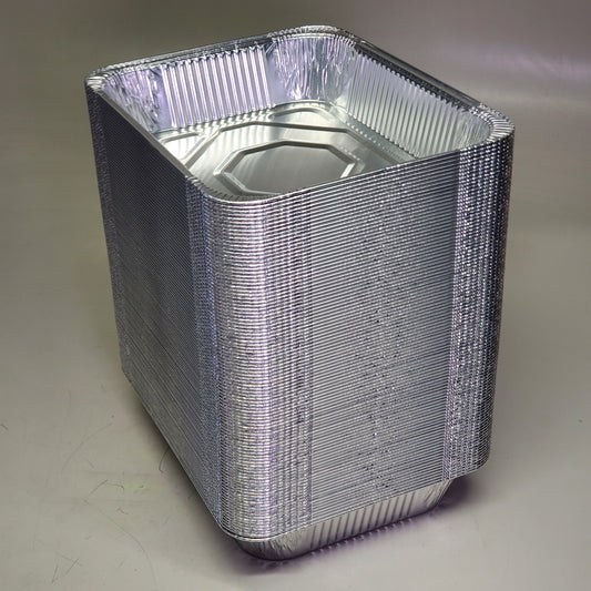 ZA@ PRESTIGE (100 Pack) Half Size Steam Table Aluminum - Deep 12.75x10x2.5 5132PSS (Damaged)