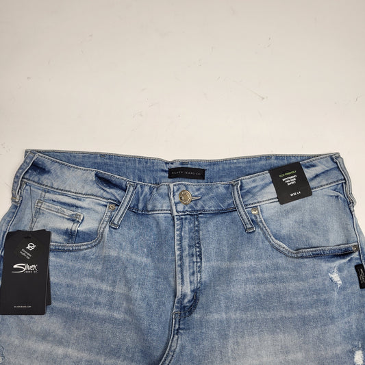 SILVER JEANS CO. Boyfriend Short Eco-Friendly Sz 32/4 Indigo L53623EAF172