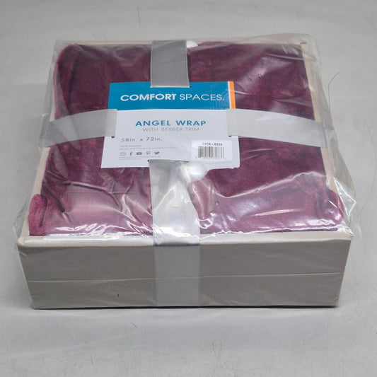 COMFORT SPACES Angel Wrap With Berber Trim 58" x 72" Red CS58-0316