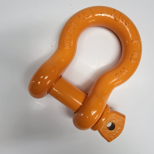 ALLOY (2 PACK) Screw Pin Anchor Shackles Phosphorus Sulfur Steel 7/16" Orange