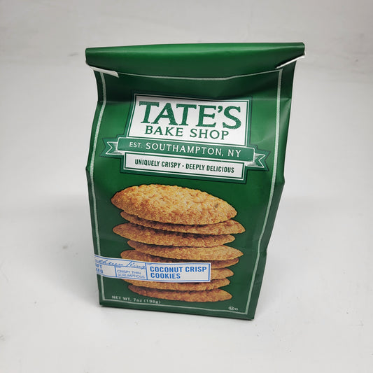TATE'S BAKE SHOP (12 PACK) Coconut Crisp Thin Cookies 7 oz BB 11/26