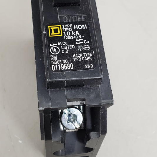 SQUARE D 1 Pole Plug In Circuit Breaker 120/240 V DP-4075 15A 0119680 (New Other)