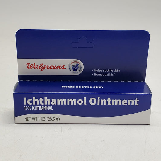WALGREENS (2 Pack) Ichthammol Ointment for Splinters & Slivers 1 OZ BB 02/27