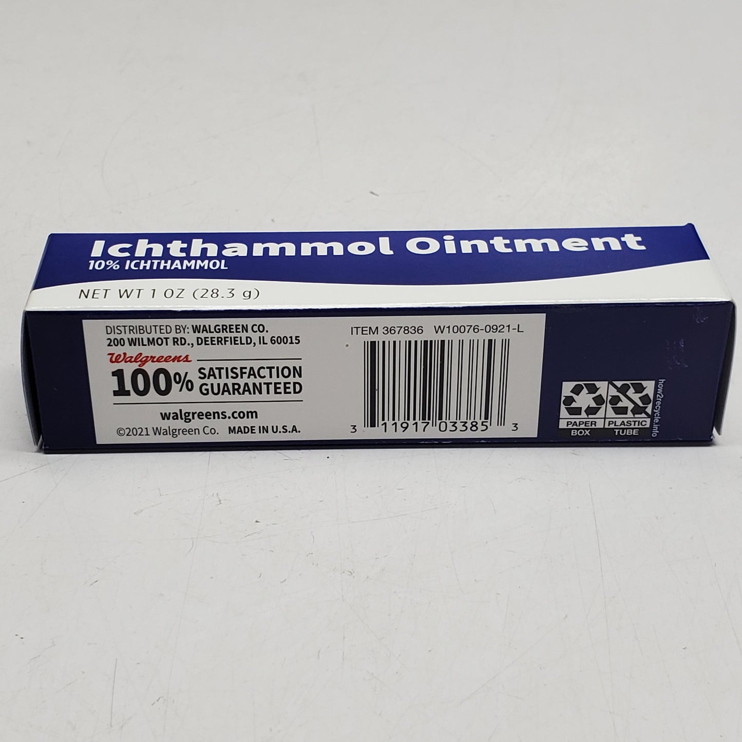 WALGREENS (2 Pack) Ichthammol Ointment for Splinters & Slivers 1 OZ BB 02/27