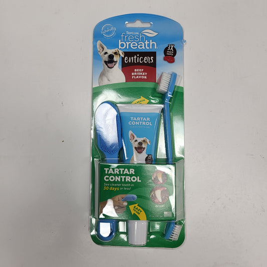 ZA@ TROPICLEAN (3 PACK) Fresh Breath Pet Enticers Smoked Beef Brisket Flavor 2 oz