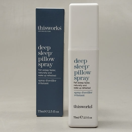 THIS WORKS Deep Sleep Pillow Spray (2.5 Fl Oz / 75ml) 5.5"x 1.5"x1.5" (New)