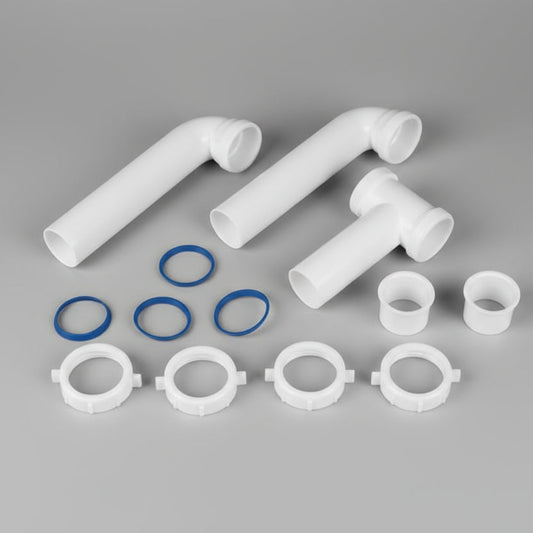 ZA@ DEAR BORN (2 PACK) Master Waste Direct Connect/Slip Joint Center Outlet 1-1/2x16" PVC White