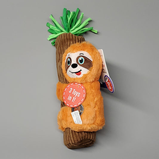 CHARMING PET Cuddly Climbers Sloth Plush K9 Tuff Guard Ultra Durable 69988 Orange (New)