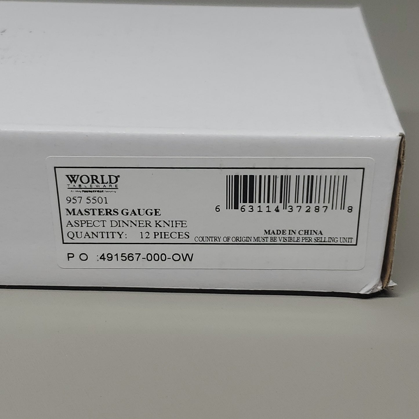 LIBBEY WORLD Tableware 12 Pcs Master's Gauge Aspect Dinner Knives 9-3/8" Dark Gunmetal (New)